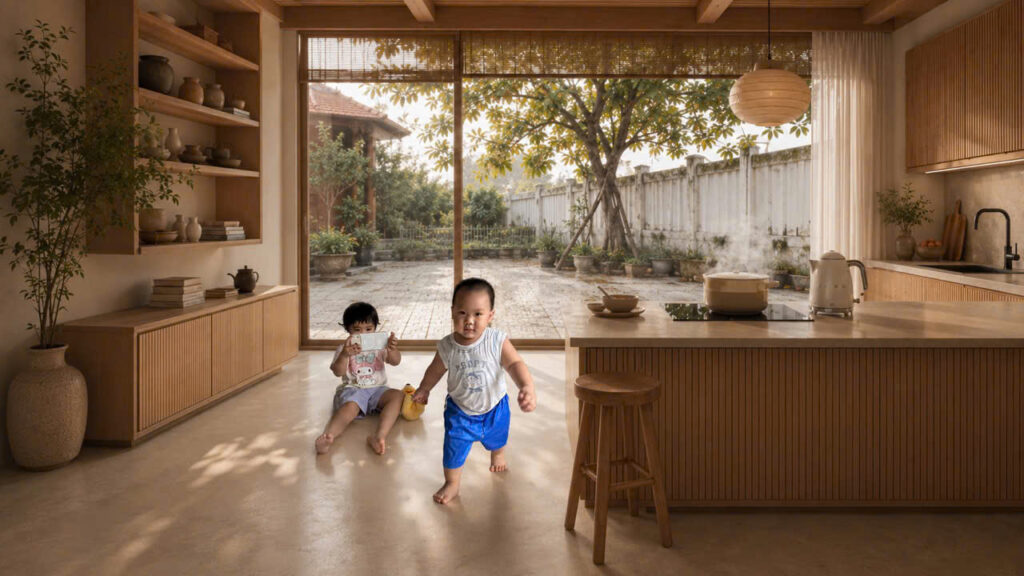 Mia & Otis chơi đùa trong căn bếp nhỏ